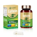 Lutéine Vitamines pour les yeux Supplément pour les adultes - 90 Capsules, soutient la santé des yeux avec Zeaxanthin, Zinc, Vitamines C & E, Vegan Formula for Blue Light Protection & Macular Support (1)