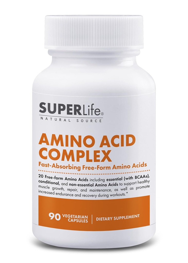 Complexe acide amino - Absorbage rapide et forme libre Acides aminés essentiels et ramifiés BCAAs Supporte la croissance musculaire, la force et la récupération