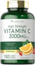 Carlyle Vitamine C 2000mg. avec des hanches roses 150 Caplets. Végétarien, non-OGM, supplément sans gluten