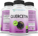 DOCTEUR COMPLÉMENTS RECOMMANDÉS Quercetin 1000mg par portion - 120 Capsules de Veggie, supplément de vitamine, approvisionnement de 60 jours, (Vegan et non-OGM)
