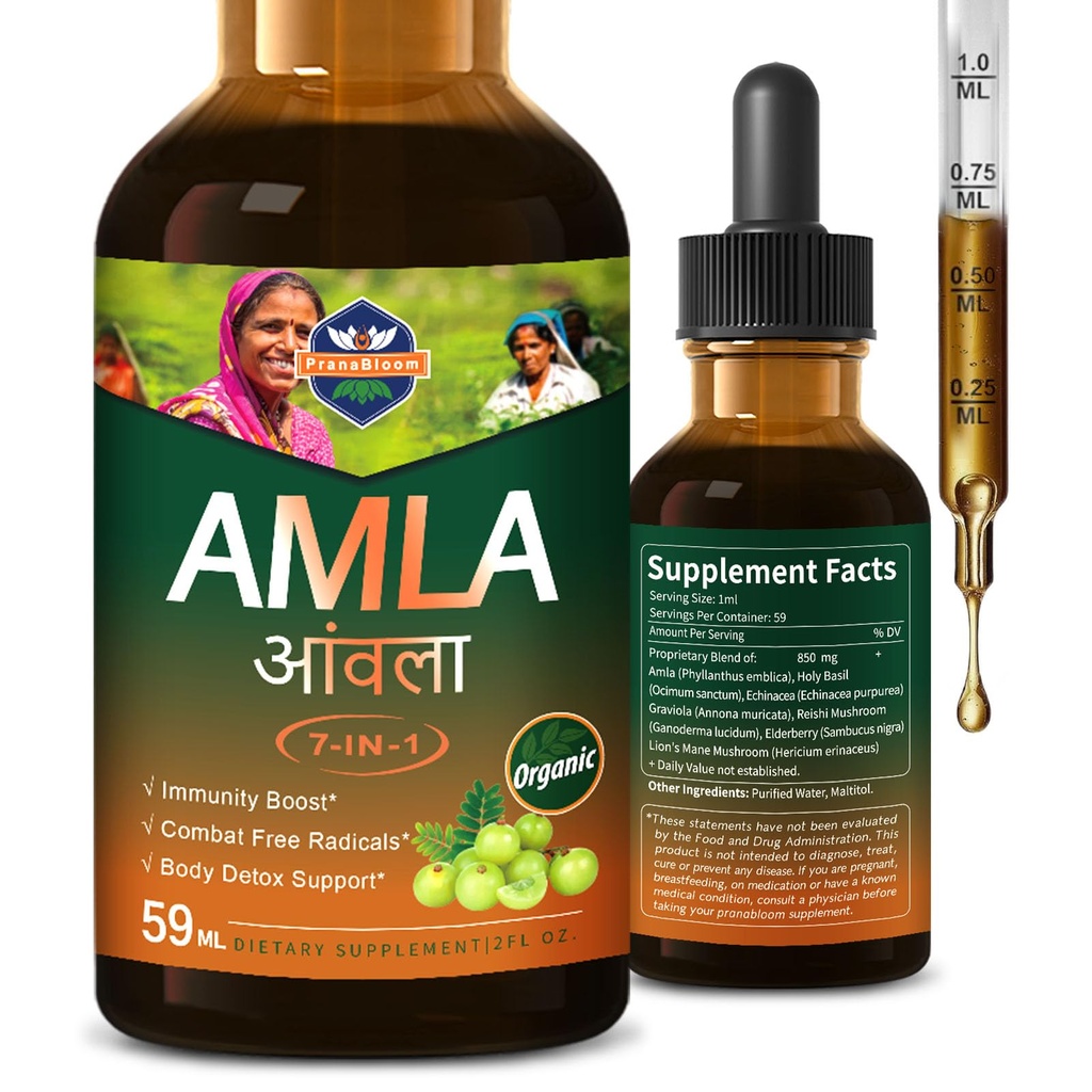 Amla Indian Gooseberry Liquid Extract Drops for Immune Support