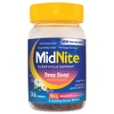 MidNite Sleep Deep Extra Strength, 10 mg d'aide au sommeil à la mélatonine, forme non-habitante, supplément alimentaire à base de plantes pour les adultes, sans médicament, sans gluten, sans lactose, amis des végétariens, 36 gommes