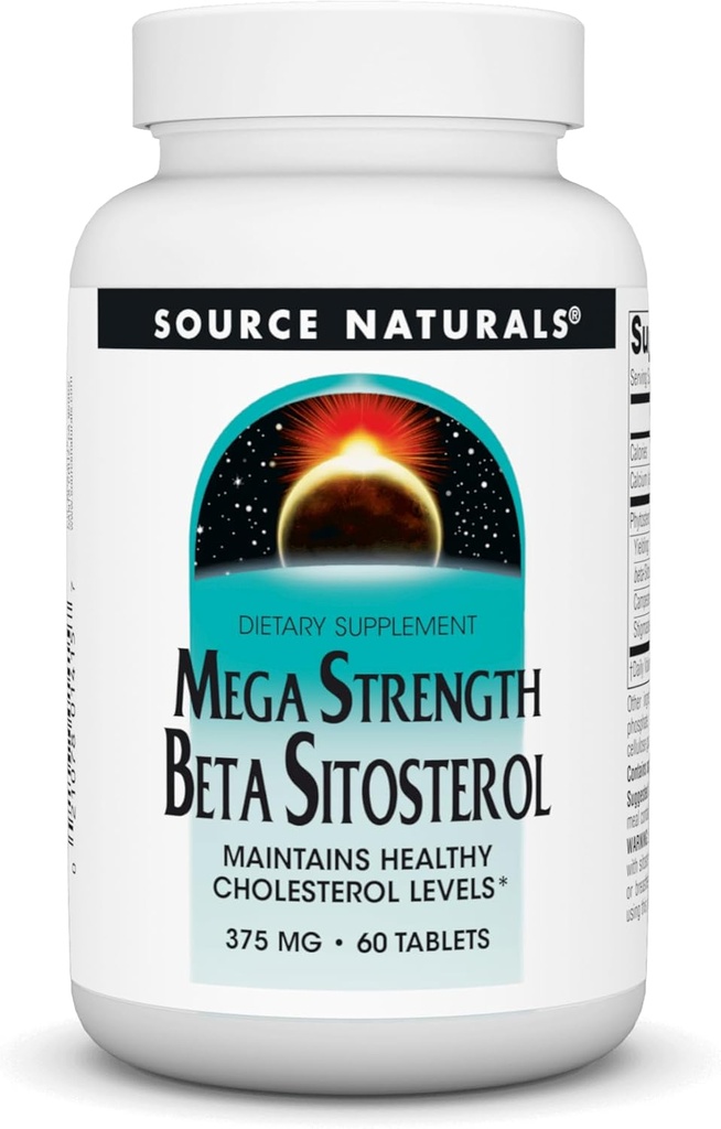 Source Naturals Mega Strength Beta Sitostérol 375mg - 60 comprimés