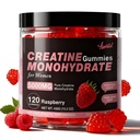 Créatine pour les femmes 5000 MG, Gommies de créatine, supplément monohydraté de créatine pour la croissance musculaire, la force et le soutien énergétique, Gommies de préentraînement sans sucre 120 Comte Raspberry Flavor