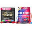 Gommies monohydratées créatine pour hommes et femmes, 9000MG Gommies créatine sans sucre - BCAA 2:1, B12 B6 pour stimuler la force, le focus et l'endurance, végétalien, non-OGM