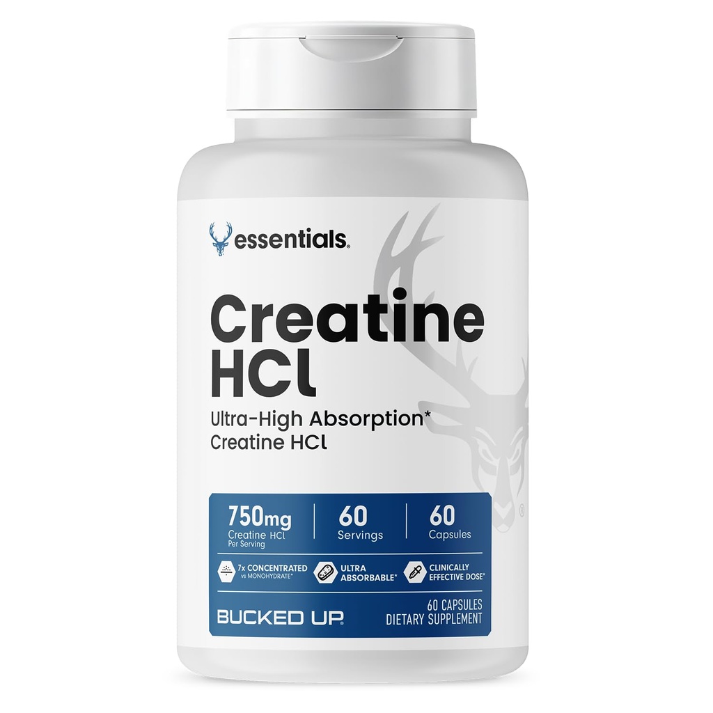 Enroulé - Creatine HCL, 750mg Portions - 60 Portions (60 Capsules)