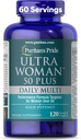 Pride de Puritan Ultra Woman 50 Plus haute puissance performance temps de sortie quotidienne multivitamine avec zinc, supplément alimentaire pour le vieillissement en santé et la production d'énergie cellulaire, 2 mois d'approvisionnement, 120 comte