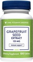 The Vitamin Shoppe Grapefruit Seed Extract 125MG, Antioxidant Herbal Supplement for Travelers Immune Support with Seeds & Pulp of Fresh Grapefruit, Contains Citricidal Brand (100 Tablets)