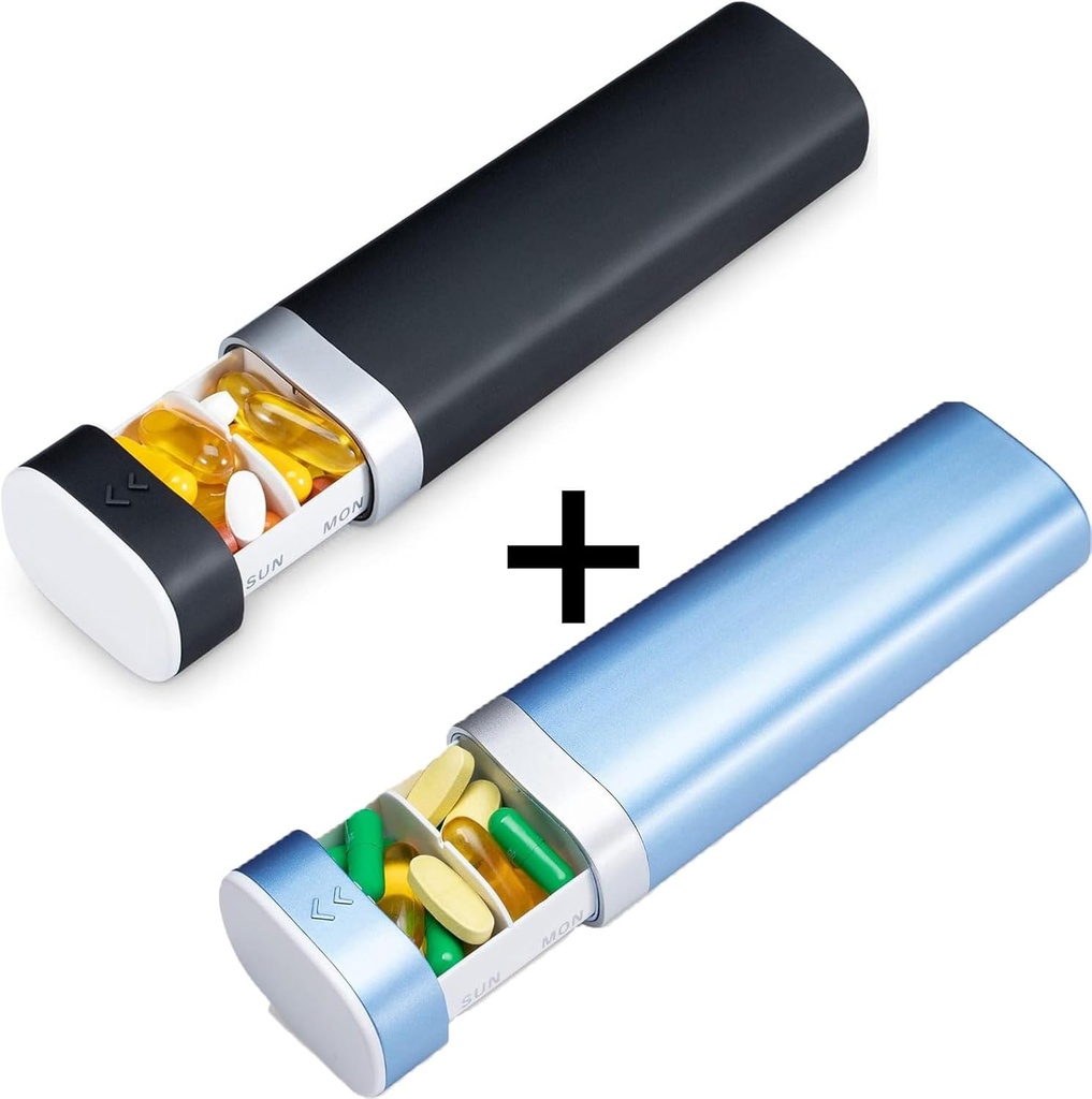 Organisateur hebdomadaire de pilules 7 jours, Boîte quotidienne de pilules Betife, Cas de pilules de voyage, Support mignon de pilules pour tenir des vitamines, des médicaments, des suppléments, des pilules Organisateur