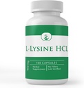 INGRÉDIENTS ORIGINAUX L-Lysine HCL (100 Capsules) Toujours pur, sans additifs ou remplisseurs, laboratoire vérifié