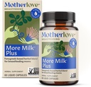 Motherlove Plus Lait Plus (60 capsules liquides) Supplément d'allaitement à base de fénugreek pour soutenir l'approvisionnement en lait maternel — non OGM, herbes biologiques, végétalien, casher, sans soja
