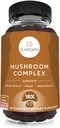 Supplément de Gommies de Champignons Premium Sunergetic -pour la santé immunitaire, le cerveau, l'humeur et le stress - Mélange de Champignons avec Lions Mane, Extrait de Chaga, Reishi, Turkey Tail, Cordyceps (120 Gummies)