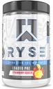 RYSE Charged Pre Workout Poudre - Strawberry Squeeze - Pré-entraînement quotidien pour les hommes et les femmes avec 390mg de caféine, Beta Alanine et Citrulline pour pompe, focus et énergie - 30 portions