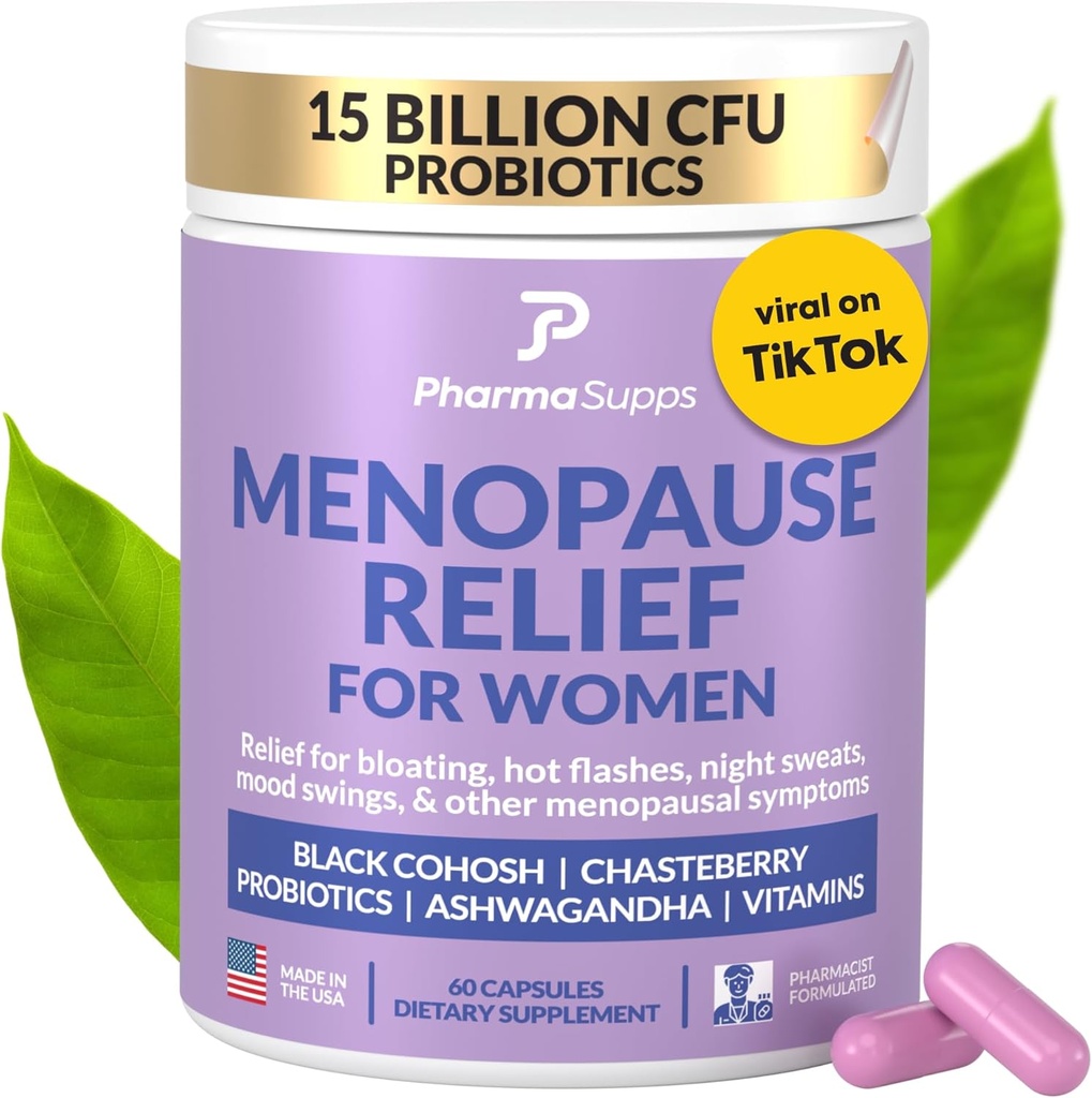 Suppléments pour la ménopause naturelle pour les femmes - Suppléments pour l'équilibre hormonal, le ballonnement et les swings d'humeur
