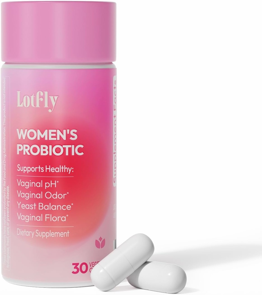 Probiotiques vaginaux pour les femmes 100 milliards CFU avec extrait de canneberge pour équilibre du pH et soutien UTI, plus prébiotiques et lactobacillus, triple action pour la santé vaginale, urinaire et gut, 30 capsules
