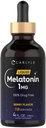 Carlyle Melatonin liquide 1mg, 4 fl oz gouttes, Berry Flavor, supplément végétarien