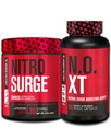 Usine Jacked Nitrosurge Pré-entraînement thermogénique Shred en cerise noire & N.O. XT Booster d'oxyde nitrique pour hommes et femmes