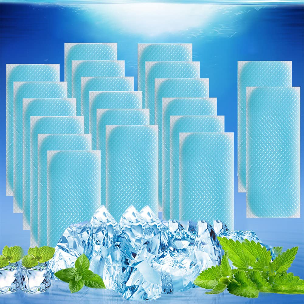 20 Sheets Kids Fever Patches, Cooling Relief Fever Reducer, Cooling Patches, Headache Pads for Fever Discomfort, Pain Relief, Soothing Migraine, Toothache, Fatigue, Sunstroke, Sprain, Pack of 20 Blue