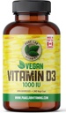 Vitamines pures de laboratoire Vitamine végétalienne D3 1000UI, 240 Végétaux fabriqués au Canada
