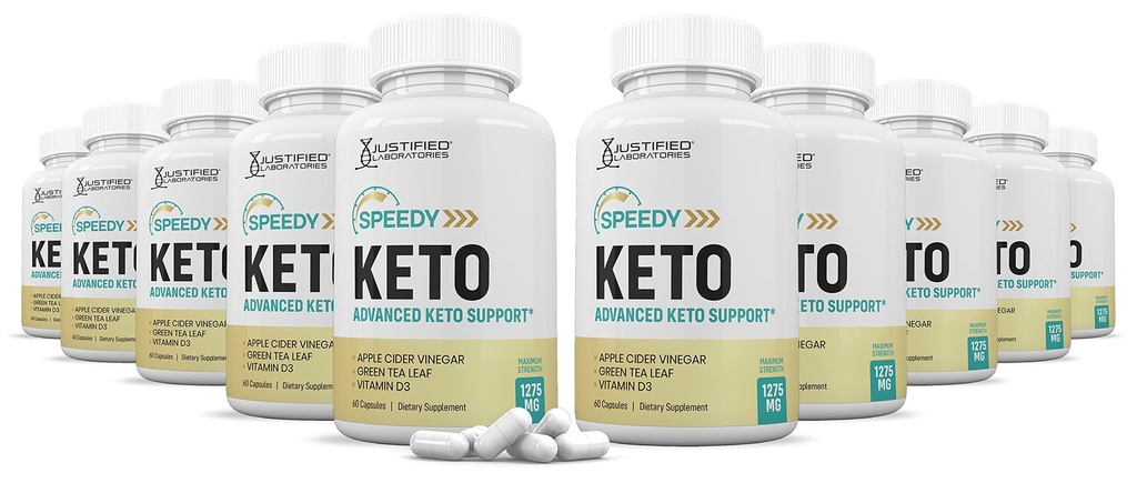 Laboratoires Justifiés (10 Pack) Pilules Céto rapides 1275MG Formulé avec le vinaigre de cidre de pomme Keto support mélange alternative aux gommes 600 capsules