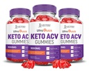(3 Pack) Ultra rapide Keto ACV Gummies Formule avancée 1000MG Ultraquick Keto Gummies vinaigre de cidre de pomme formulé avec le jus de pomme de grenade en poudre B12 Vegan Non OGM 180 Gummys