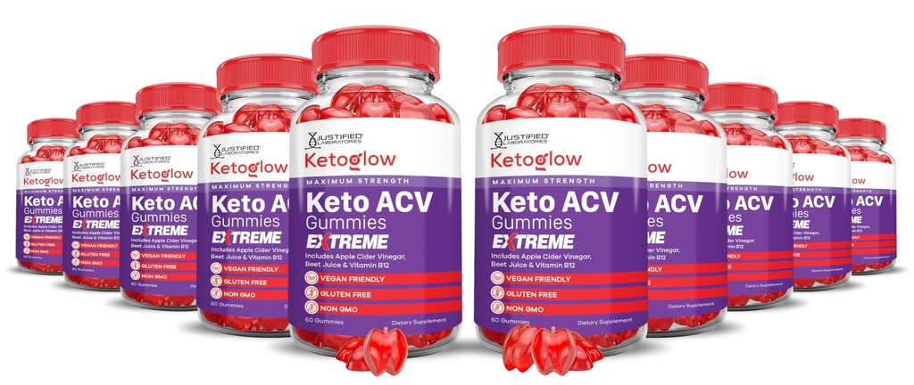 (10 Pack) Keto Glow Keto ACV Gummies Extreme 2000MG Ketoglow Keto Gummies Apple Cider Vinegar Formulated with Pomegranate Beet Juice Powder B12 Vegan Non GMO 600 Gummys