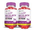(2 Pack) Fast Active Keto ACV Gummies Extreme 2000MG Fastactive Keto Gummies Apple Cider Vinegar Formulated with Pomegranate Beet Juice Powder B12 Vegan Non GMO 120 Gummys