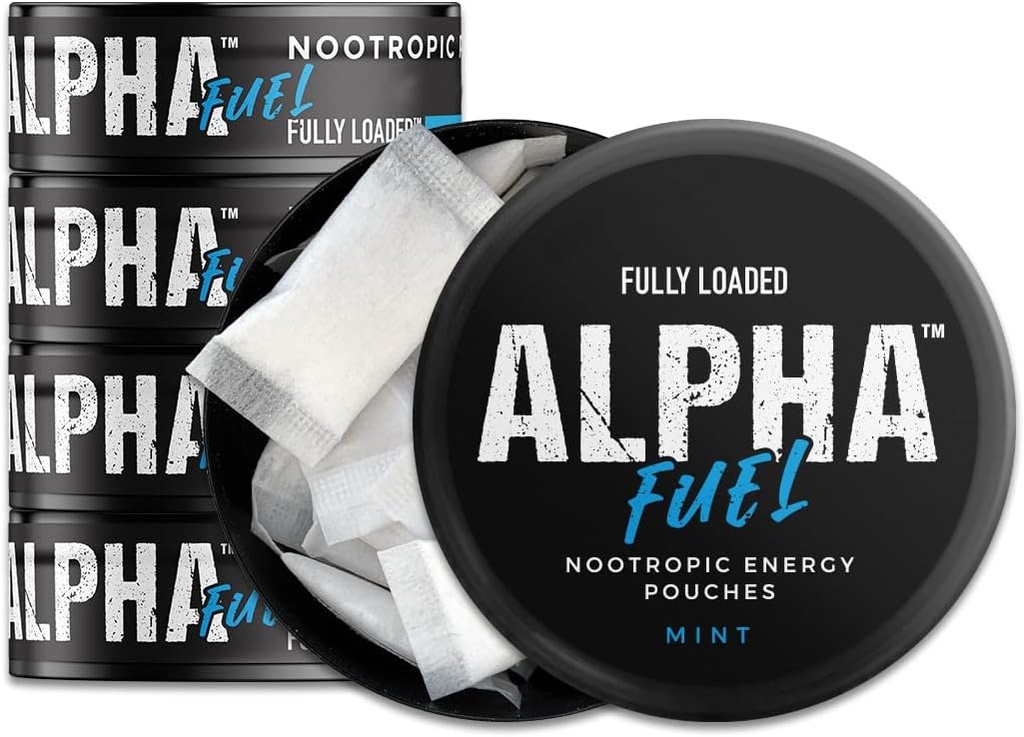 Pouches Nootropic Carburant Alpha entièrement chargé - 5 Canettes, 15 Pochettes par boîte - Pochettes Nootropic Energy avec Caféine, Alpha GPC, Tyrosine, Taurine, Guarana et bien plus.