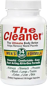 Century Systems The Cleaner Detox, Complete Internal Cleansing Formula, Support Digestive Health, Capsules Végétariennes (Hommes 14 jours)