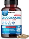 VITAL HERBAL Glucosamine liposomique avec Chondroïtine, MSM- Puissance maximale- Joints de soutien, Cartilage- Fabriqué aux États-Unis
