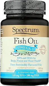 Spectre essentiel Huile de poisson, 1000 mg, 100 Softgels