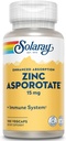 Solaray Zinc Asporotate 15mg Complex chélaté.