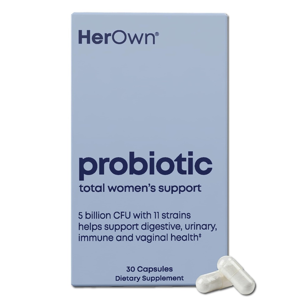 Probiotiques pour femmes, 5 milliards d'UFC avec prébiotiques, soutient la digestion saine, 11 souches, sans gluten et sans soja, végétalien, non-OGM, 30 capsules, 30 portions