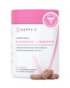 Happy v Dr. Formulé D-Mannose avec des pilules de canneberge pour les femmes Cranberry pour les infections urinaires et D poudre de mannose pour la prévention des infections UTI, Bladder & Urinary Tract Santé et harmonie