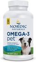 Nordic Naturals Omega-3 Pet, non aromatisé - 120 gels mous - 330 mg Omega-3 Par gel mou - Huile de poisson pour chiens avec EPA & DHA - Promotion de la santé du coeur, de la peau, du manteau et de l'Immune