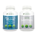 Glycinat de magnésium 400mg + Sélénium 200mcg - Groupe végétalien - 270 comprimés et 365 capsules - Fabriqué aux États-Unis