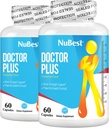 Doctor Plus avec Calcium, Vitamine D3, Vitamine K2 (MK7), Capsules de magnésium pour la force osseuse, Bons sains, Immunité, Calcium Max Absorption pour l'âge de 10 ans et plus 120 Capsules