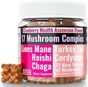 SHIZAM 17 Gommies complexes de champignons pour adultes Chaga Lions Mane Cordyceps Reishi Lion Mane Turkeytail Turkey Tail, meilleur supplément quotidien Alt pour capsules et vitamines en poudre Super-Food Blend 10