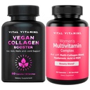 Vital Vitamins Vegan Collagen Booster + Women's Multivitamin Complex