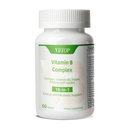 Complexe de vitamine B, avec vitamines B1, B2, B3, B5, B6, B12, acide folique, Choline, zinc, calcium, inositol, pour la santé du cerveau et du coeur, la santé immunitaire et le soutien énergétique cellulaire, 60 comprimés