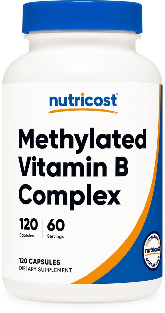 Nutricost Complexe de vitamine B méthylée 120 Capsules - (60 portions) Sans gluten