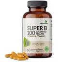 Futurebiotiques Super B 100 à libération prolongée Complexe vitamine B non OGM, 60 comprimés végétariens