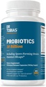 Dr Tobias Probiotiques 30 milliards, 10 souches, 30 milliards UFC, probiotiques ciblés pour les femmes et les hommes, soutient la santé digestive, plateau-stable, non-OGM, 90 capsules, 90 portions