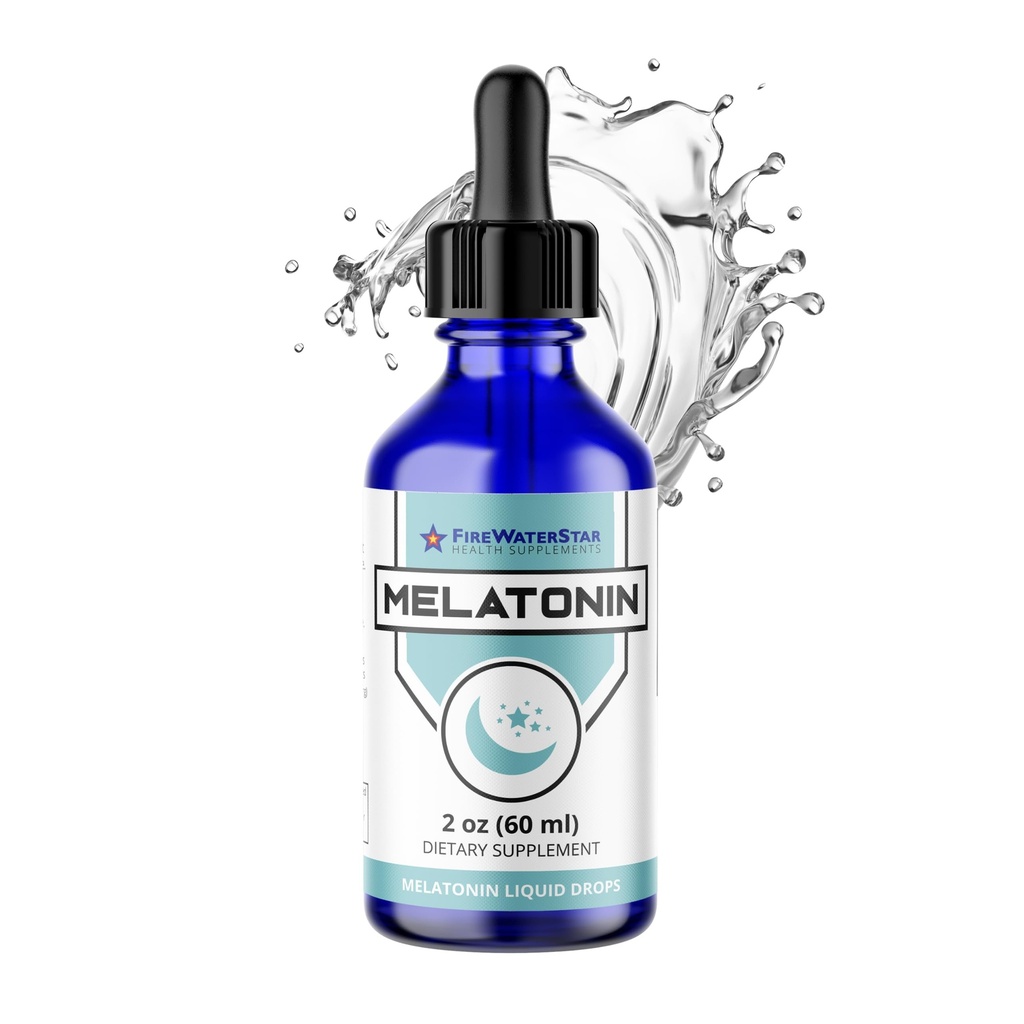 Mélatonine liquide FWS gouttes pour les adultes et les enfants - 99% Mélatonine bioactive pure - bio, non-OGM, végétalien - ingrédients minimaux - Dosage ajustable facile - aide à promouvoir le sommeil reposant - 2oz