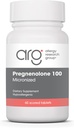 Groupe de recherche sur l'allergie Pregnenolone 100mg - Suppléments progestérone pour les femmes et les hommes, Hormone et soutien au stress avec Yam sauvage naturel, matrice lipidique pure micronisée, base végétale - 60 comprimés