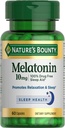 Nature's Bounty Melatonine, 100% sans médicament aide au sommeil, supplément alimentaire, 10 mg, 60 Compte