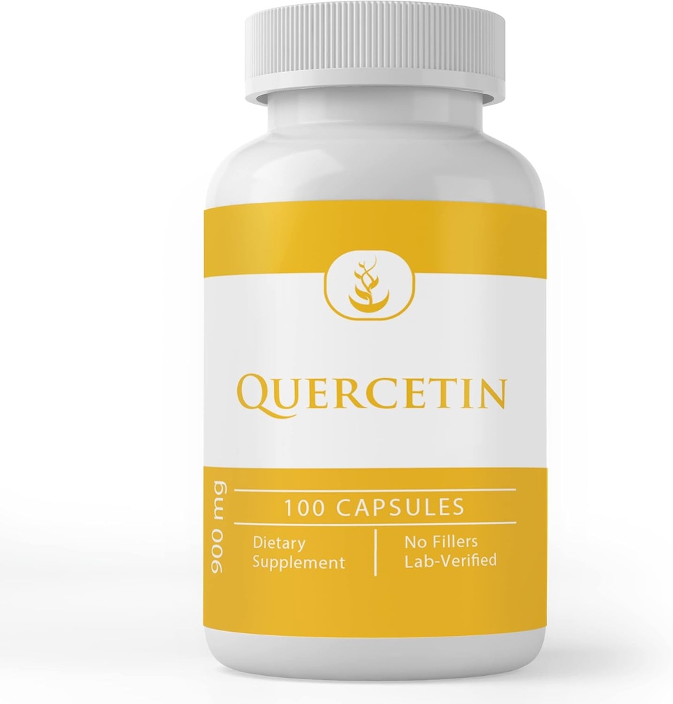 Ingrédients originaux purs Quercetin (100 gélules) Toujours pur, sans additifs ou remplisseurs, laboratoire vérifié