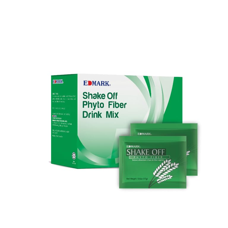 EDMARK Shake Off Phyto Fiber Drink Pandan Flavor | Gut Health & Daily Comfort Beverage for Healthy Digestion, Inner Balance, Wellness & Detox | Regularity Fiber & Support | Easy Mix 12 Sachets x 20g
