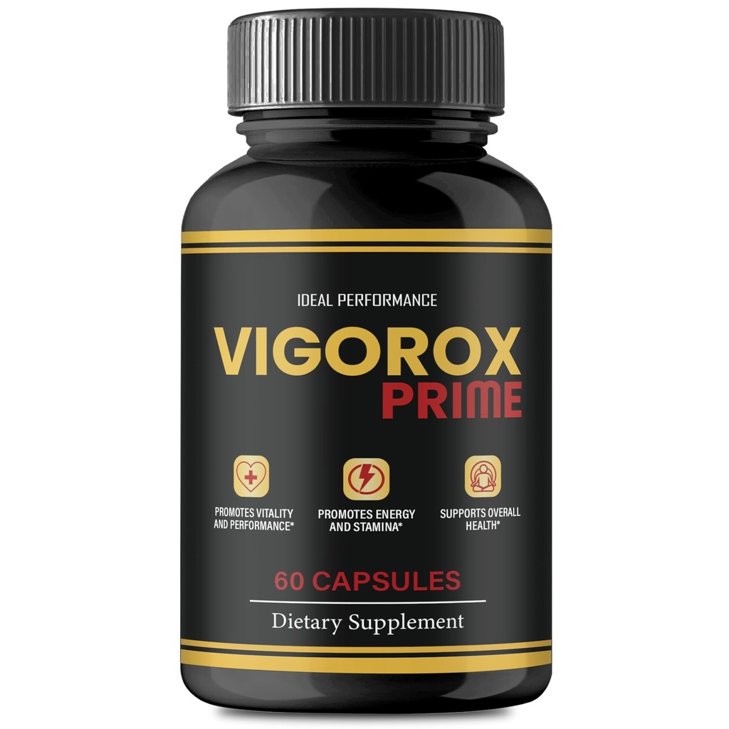 Vigorox Prime Capsules, Advanced Vigorox Prime Supplement Pills - Maximum Strength, All Natural Performance, Stamina & Energy Support, VigoroxPrime Overall Wellness Formula Reviews (60 Capsules)