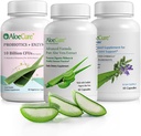 AloeCure Organic Aloe Vera Capsules Pack - 3 Pièces - VeraFlex, Aloe Vera Capsules, Probiotiques + Enzymes